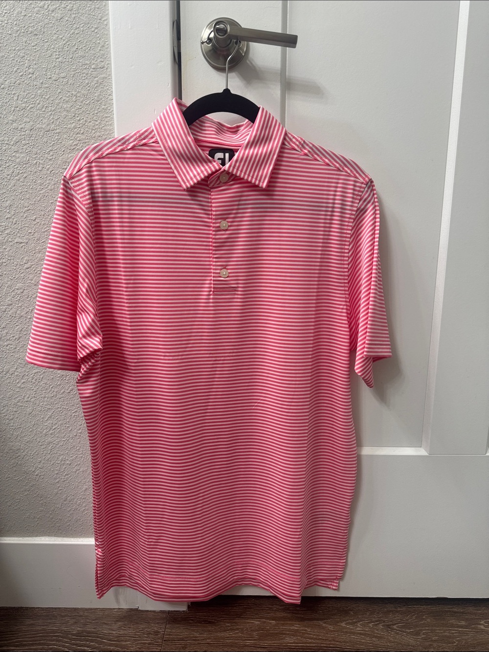 Pink Striped Men's Polo Shirt